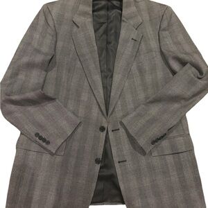 Dior Men's Charcoal Checkered Blazer 46R